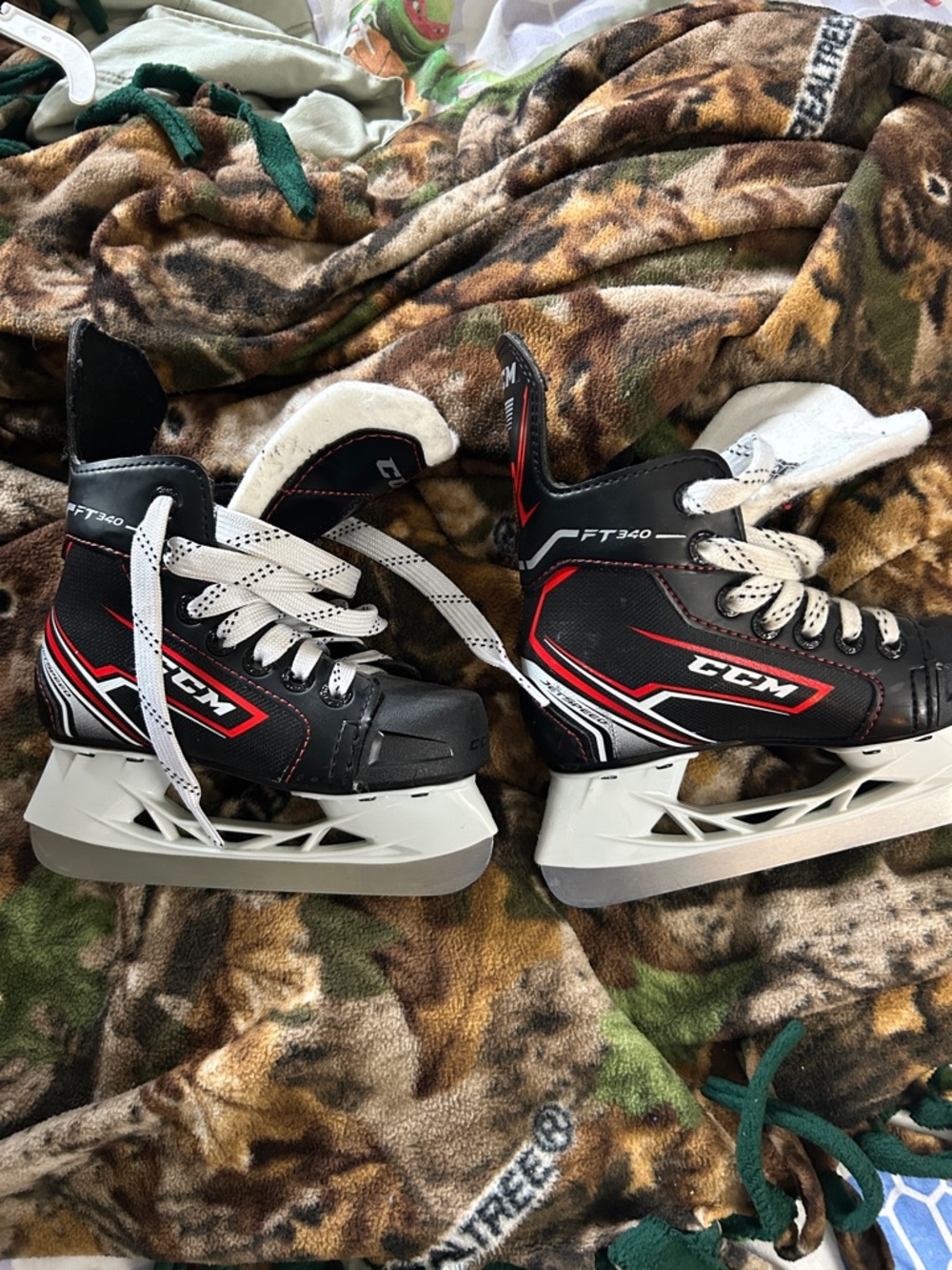 CCM Black and Red Youth Hockey Skates